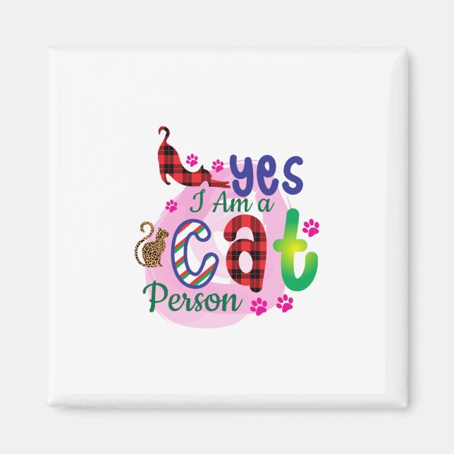 Katze Kunst Ich bin eine Katze Magnet (Vorne)