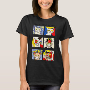 Katze Kunstgeschichte Lustige Malerei Lehrer Kunst T-Shirt