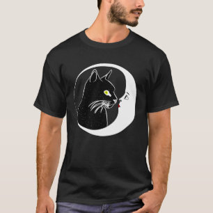 Katze küßt das Gesicht des zunehmenden Mondes Esot T-Shirt