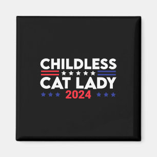 Katze Lady 2024 Gesinnte politische Wahlen Demokra Magnet