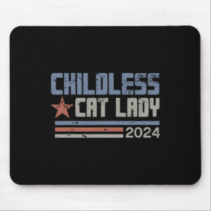 Katze Lady 2024 Gesinnte politische Wahlen Demokra Mousepad