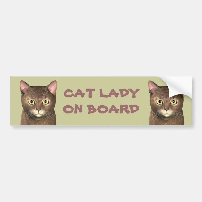 Katze Lady an Bord Autoaufkleber (Vorne)