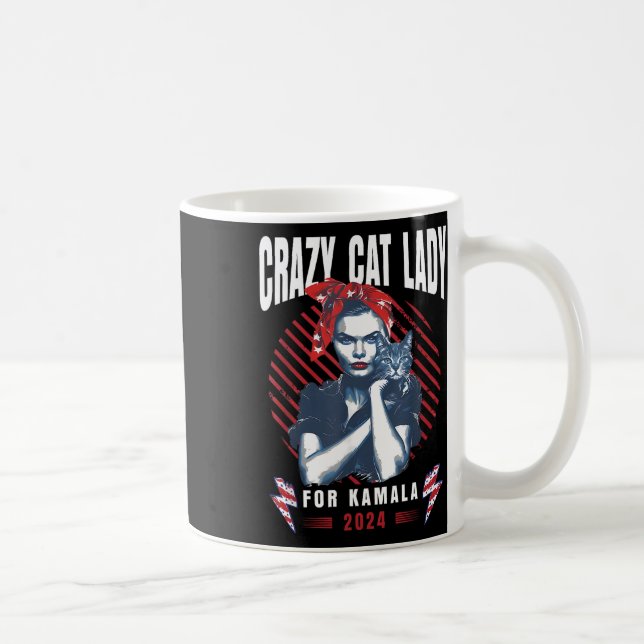 Katze Lady for Kamala Childless Cat Lady Kamala Ha Kaffeetasse (Rechts)