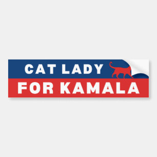 Katze Lady für Kamala Autoaufkleber