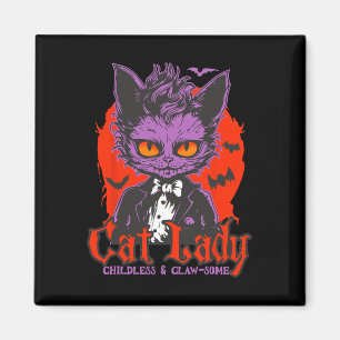 Katze Lady Halloween Feminist Kinderlose Katze Lad Magnet