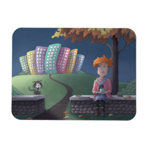 Katze Lady im Park Magnet