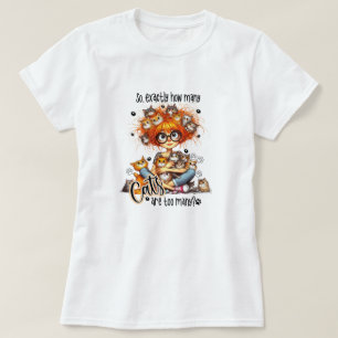 Katze Lady Niedliche Typografie Frauen T - Shirt