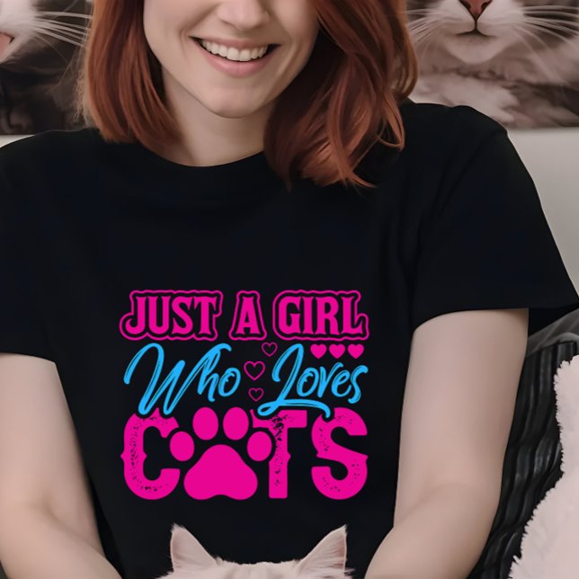 Katze Lady Shirt Frauen, Mädchen, die Lieben Katze (Von Creator hochgeladen)