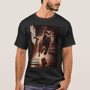 Katze Laufend Schokolade T-Shirt