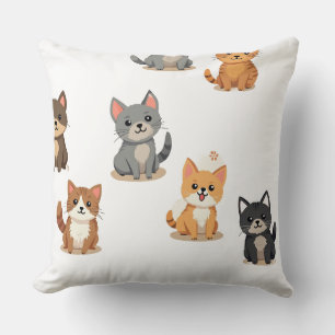 Katze, leere Welpe, meau Kissen