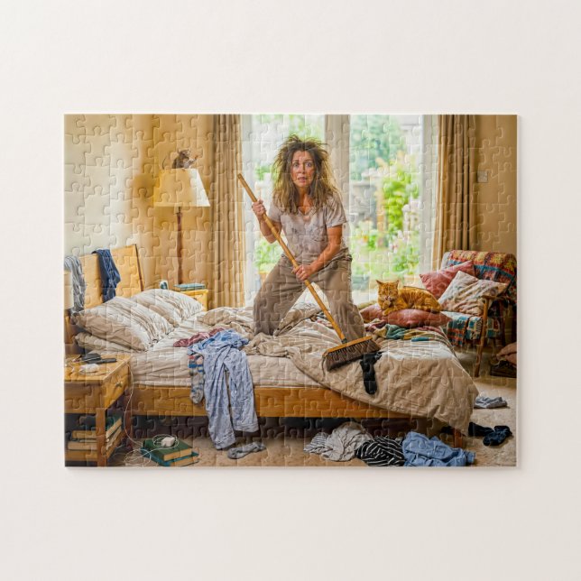 Katze lehrt Mausjagd-Chaos Puzzle (Horizontal)