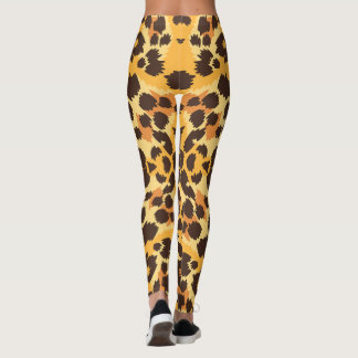 Katze Leopard Punktmuster Orange Braun Safari Tier Leggings