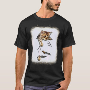 Katze Liebe R Papa Mama Junge Mädchen Leopard Blea T-Shirt