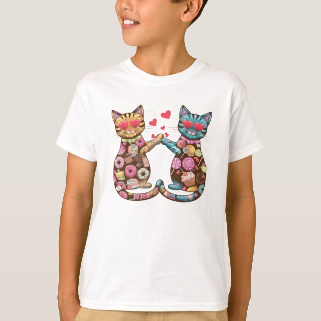 Katze Liebe T-Shirt (Vorderseite)