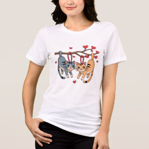 Katze Liebe Tri-Blend Shirt