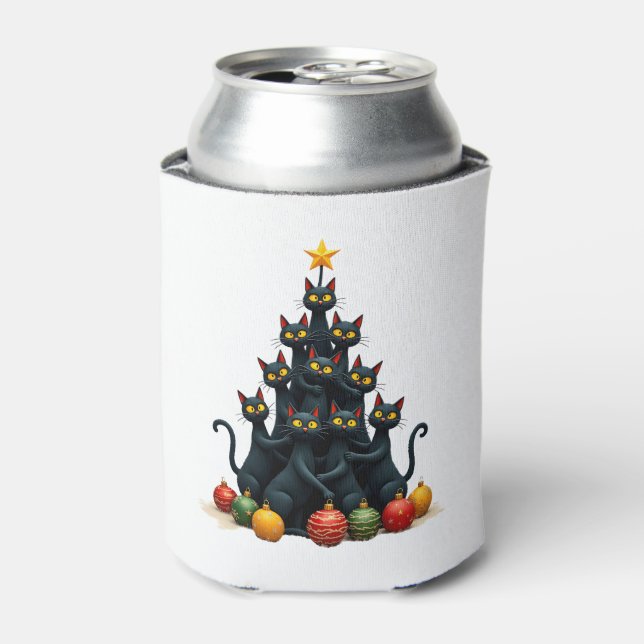 Katze Liebhaber Niedlicher und sonniger Urlaub Bau Dosenkühler (Kanne Vorderseite)