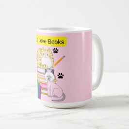 Katze liebt Bücher Kaffeetasse