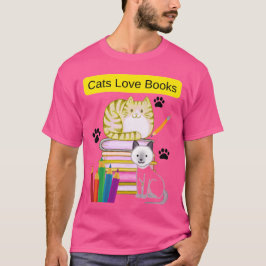 Katze liebt Bücher T-Shirt