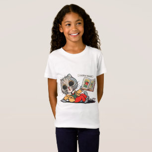 Katze liest ein Bilderbuch, Louis Wain T-Shirt
