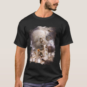 Katze Llama - Llama Regentanz mit Katzen T-Shirt