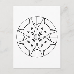 Katze Lover Kaleidoskop Katzen Herz Postkarten