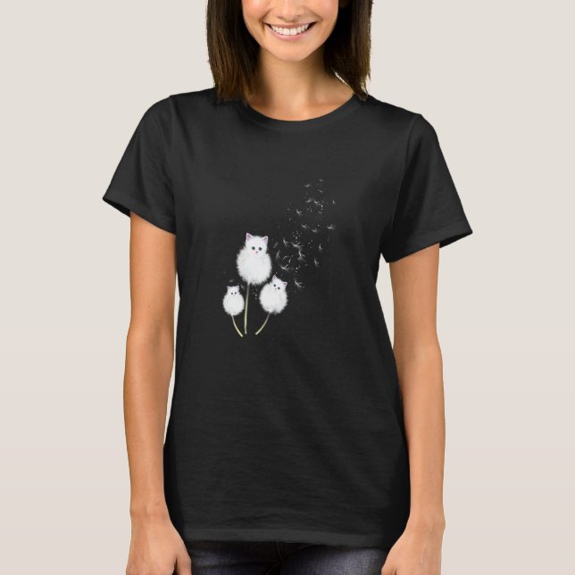 Katze Löwenzahn Blume SK T-Shirt (Vorderseite)