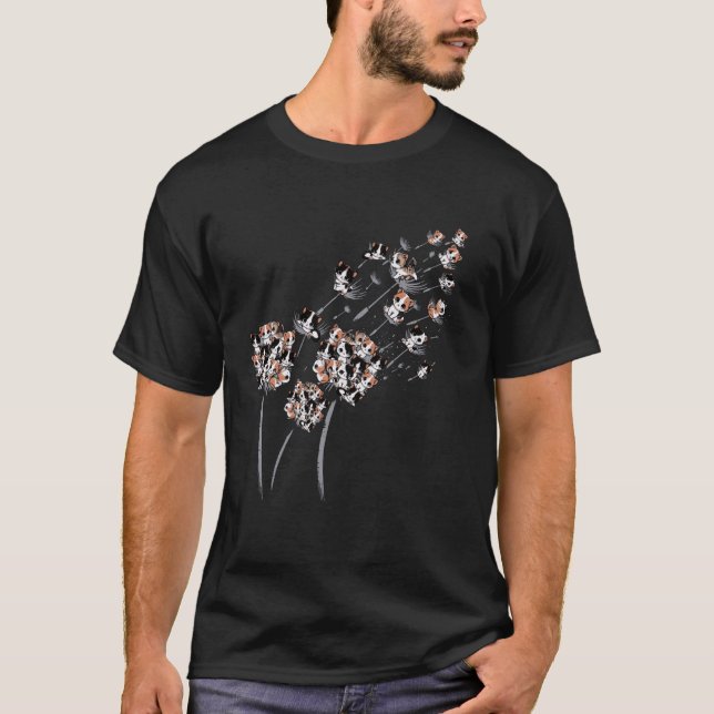 Katze Löwenzahn Süßes Kätzchen Kitty Mädchen Kinde T-Shirt (Vorderseite)