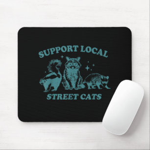 Katze Lustig Vintage Waschbär Opossum Stinktier Mousepad