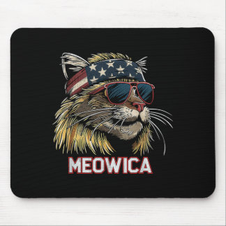 Katze - Lustiger 4. Juli Amerikanische Flagge Mutt Mousepad
