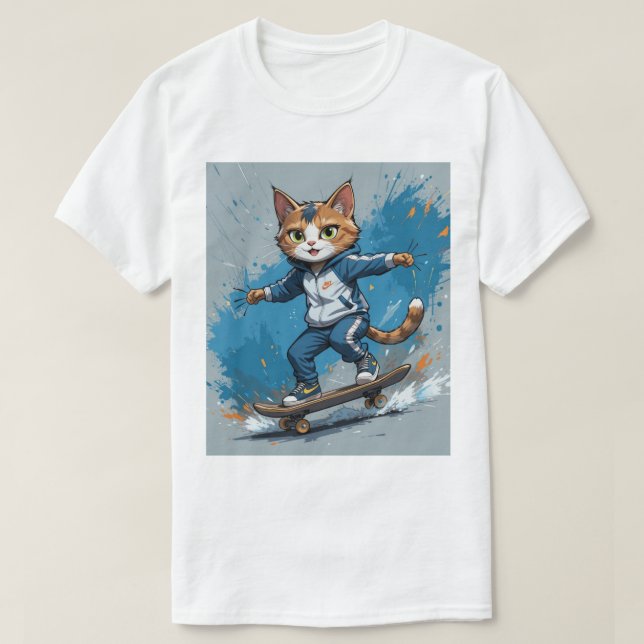 Katze macht Spaß T-Shirt (Design vorne)