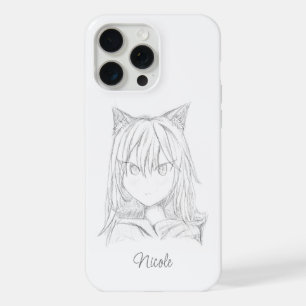 Katze Mädchen iPhone 15 Pro Max Hülle