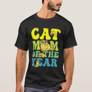 Katze Mama des Jahres Vintag Retro Motheru2019s Ta T-Shirt