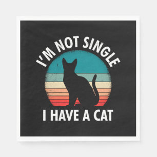 Katze Mama Ich bin kein Single Frauen Serviette