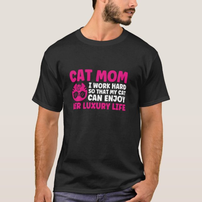 Katze Mama ich hart arbeiten, sodass Mutter Pullov T-Shirt (Vorderseite)