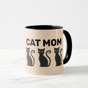 KATZE-MAMA KAFFEE-MUGS, SCHWARZE KATZEN TASSE