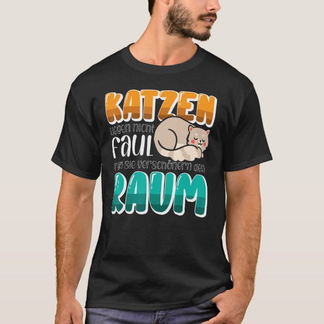 Katze Mama Katzen Schönmachen Raum T-Shirt (Vorderseite)