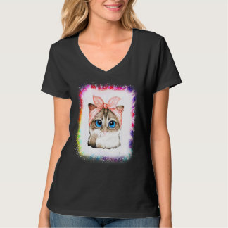 Katze Mama Liebe R Papa Junge Mädchen Tie Dye  Ble T-Shirt