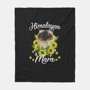 Katze Mama Muttertag Geschenke Sonnenblume Himalay Fleecedecke