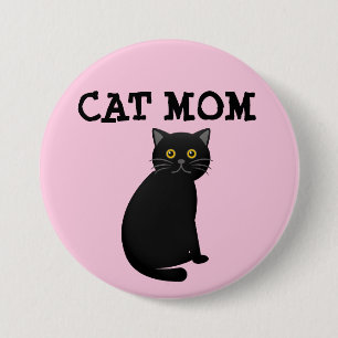 KATZE-MAMA (SCHWARZE KATZE) BUTTON