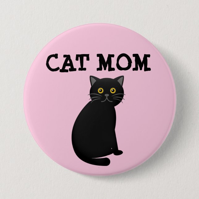 KATZE-MAMA (SCHWARZE KATZE) BUTTON (Vorderseite)
