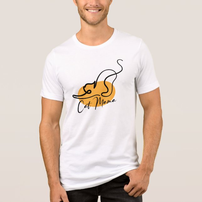 Katze Mama Tri-Blend Shirt (Vorderseite)