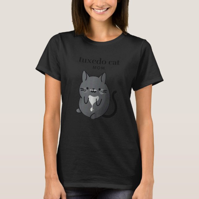 Katze Mama Tuxedo Katze Kitten für Frauen T-Shirt (Vorderseite)