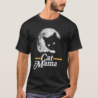 Katze Mama Vintage Achtziger Jahre Stil Katze Retr T-Shirt