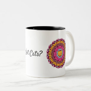 Katze Mandala Got Katzen? Zweifarbige Tasse