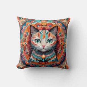 Katze Mandala Kissen