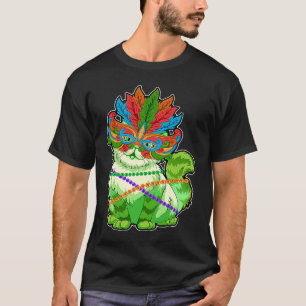 Katze Mardi Gras Festival Gesichtsmaske 2021 Ich l T-Shirt