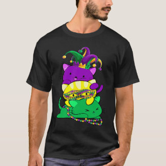 Katze Mardi Gras Männer Frauen Jungen Mädchen Kind T-Shirt