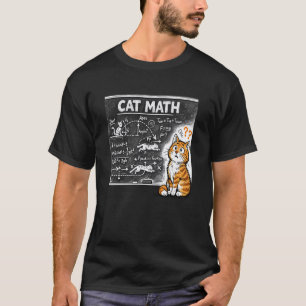 Katze Mathe Physik Gleichungen Tafel Lustig Tabby  T-Shirt