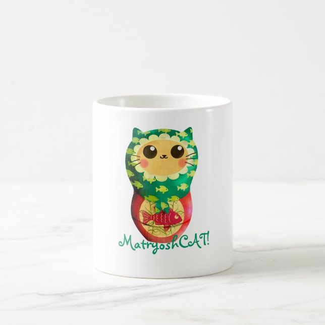 Katze Matryoshka Puppe Tasse (Mittel)