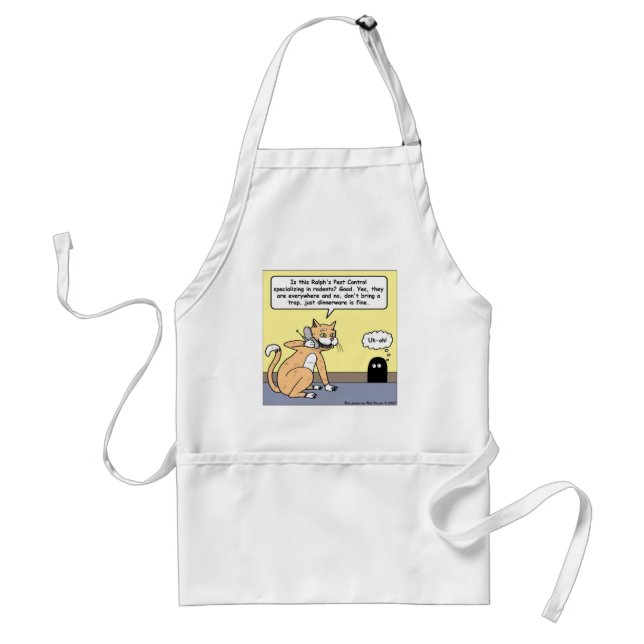 Katze & Maus Geschirr Lustige Cartoon Geschenke &  Schürze (Vorne)